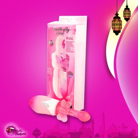 Butterfly Clitoris 6 Function Rotation Rabbit Vibrator RV-017