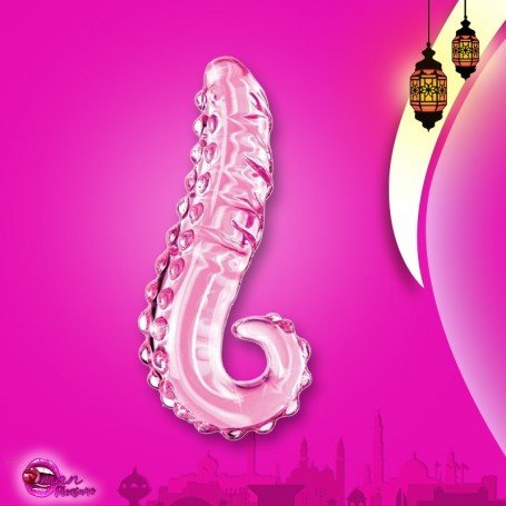 Kiss of Tongue Crystal Glass Dildo Anal Toy GD-002