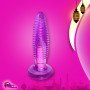 Purple Jelly Anal Vibrating Butt Plug With Suction Cup AD-024
