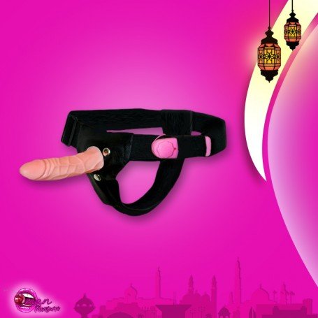 LeLuv 6.5” Male Hollow Vibrating Strap On SO-010