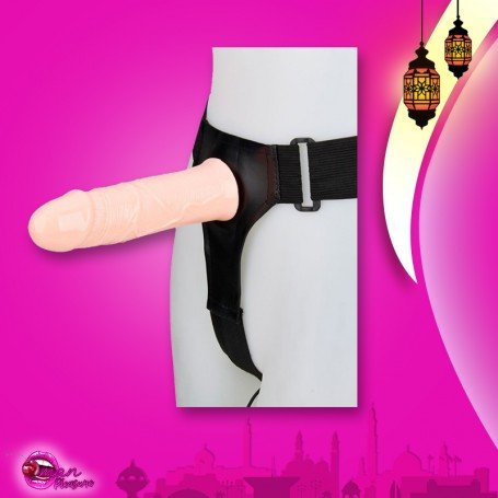 LeLuv 8 Male Hollow Vibrating Strap On SO-016